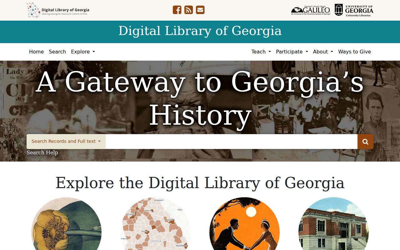 Digital Library of Georgia search for Atlanta directories and historic sources