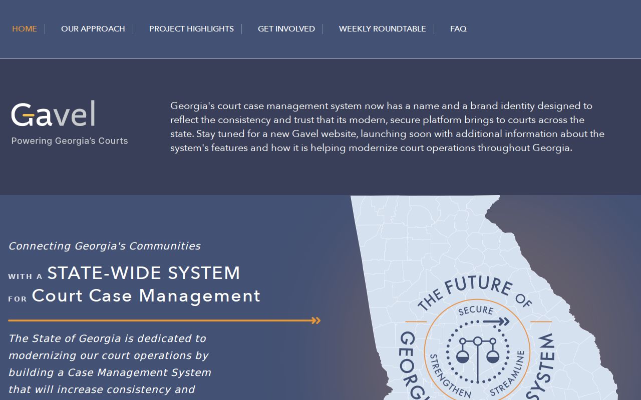 Georgia court modernization page relevant to Atlanta previous residents research